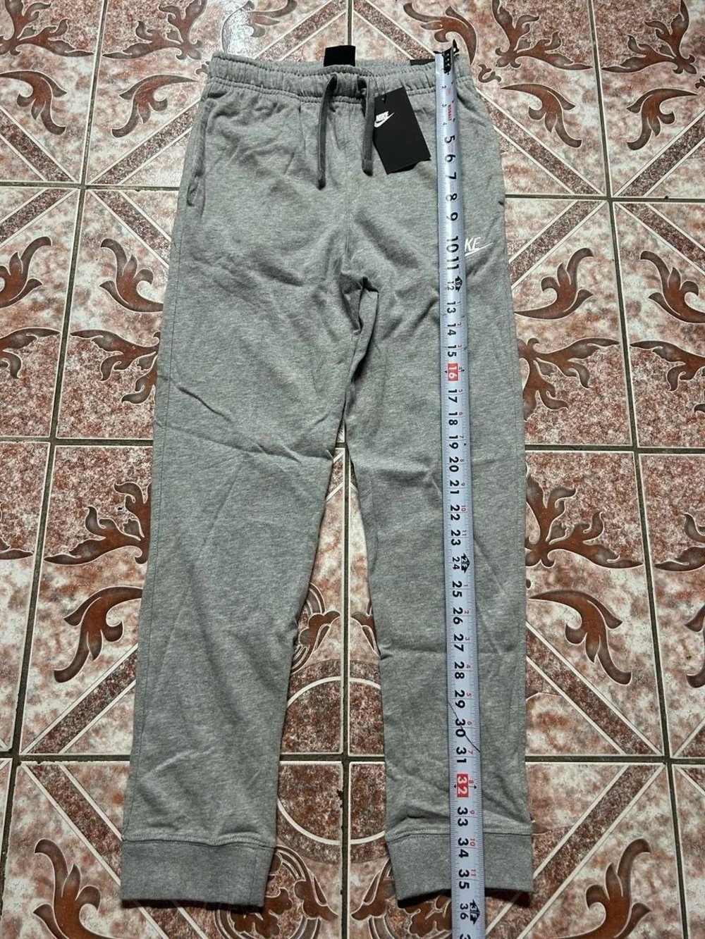 Nike Kids Gray Heather Joggers with White Logo